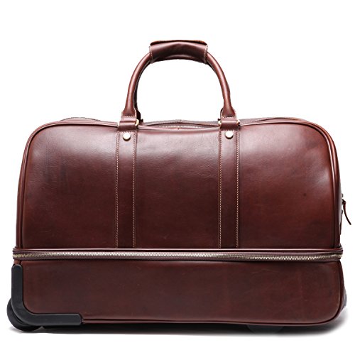 Mens Leather Duffle Bag With Wheels